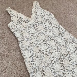 Ann Taylor Factory Petite Floral Lace Dress (4P)